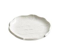 SLEEVE Dinner Plates 8-inch White Plate Western Steak Dinner Dish Home Japanese Ceramic Hotel Tableware Breakfast Serving Plate(12 in)