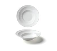 SLEEVE Dinner Plates 9-inch Western Soup Plate White Ceramic Restaurant Salad Creative Dish Breakfast Kitchen Cafe Tableware Serving Plate(10.5 in)