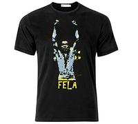 Sleeve Fela Kuti Iconic Afrobeat T Shirt Black-Black M
