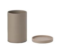 SLEEVE Flower Pots Plant Containers Ceramic Planter Round Tall Planter with Tray with Drain Holes Table Top Decoration Suitable for Growing Succulents(Brown)