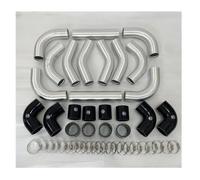 Sleeve Intercooler Front Mount Intercooler Universal Turbo 450x180x65 2.5" Pipe Aluminium Tube Hose Kit(2.5 Inch 12pcs kit)