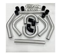 Sleeve Intercooler Front Mount Intercooler Universal Turbo 450x180x65 2.5" Pipe Aluminium Tube Hose Kit(2.5 Inch PK 8pcs kit)