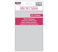 Sleeve Kings Premium Super Large Card Sleeves - 89x146mm, 110 Pack, 60 Micron Thick, Extra Clear, Acid-Free, PVC-Free, Compatible with Kingdom Death: Monster, The Elder Scrolls: Call to Arms & More