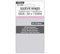 Sleeve Kings - Sails Of Glory Card Sleeves 50mm X 75mm - Pack of 110 | Clear, acid & PVC-free, compatible with Sails of Glory, Through the Ages: A New Story of Civilization, Parks, Meadow