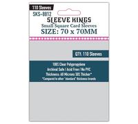 Sleeve Kings Small Square Card Sleeves, 70mm X 70mm - Pack of 110 | Clear polypropylene, durable, acid & PVC-free, compatible with Power Grid, ISS Vanguard, Aeon Trespass: Odyssey