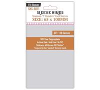 Sleeve Kings Standard Card Sleeves - 110 Count, Clear 60 Micron Thickness, Large Size (65 x 100 mm), Compatible with 7 Wonders & More - SKU: SKS-8811