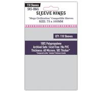 Sleeve Kings Standard Card Sleeves - 110 Count, Clear 60 Micron Thickness, Large Size (75 x 105 mm), Compatible with Mega Civilization & More - SKU: SKS-8845