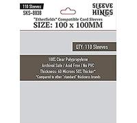 Sleeve Kings Standard Card Sleeves - 110 Count, Clear 60 Micron Thickness, XL Square Size (100 x 100 mm), Compatible with Etherfields & More - SKU: SKS-8838