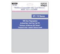 Sleeve Kings Standard Card Sleeves - 110 Count, Clear 60 Micron Thickness, XXL Size (127 x 153 mm), Compatible with Middara & More - SKU: SKS-8836