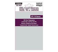 Sleeve Kings Standard Card Sleeves - 110 Count, Clear 60 Micron Thickness, XXL Size (90 x 140 mm), Compatible with Flamecraft & More - SKU: SKS-8839