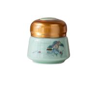 SLEEVE Loose Tea Tins, Sealed Tea Containers, Acrylic Screw Cap Ceramic Jar Sealed Jar Honey Bottle Ointment Powder Jar Portable Home Office Loose Leaf Tea Sealed Glass Containers(A)