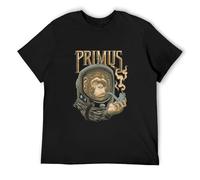 Sleeve Primus Astro Monkey Fashion Men's T-Shirt Black