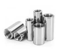 Sleeve Rod Bar Stud Nut, 304 Stainless Steel Extension Thicken Round Coupling Nut Connector Joint Sleeve High Quality2-10Pcs M3 M4 M5 M6 M8 M10 M12(M8x12x12mm (5pcs))