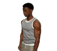 Sleeveless Athletic Singlet Men Quick Dry Workout Vest for Bodybuilding Calisthenics HIIT Exercises Gray XL(Gray 3XL)