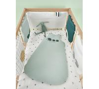 Sleeveless Baby Sleep Bag in Organic* Cotton Gauze, LOVELY NATURE green