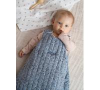 Sleeveless Baby Sleeping Bag in Cotton Gauze, INDIA printed blue