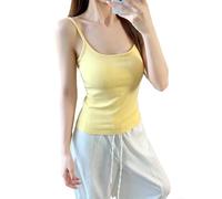 Sleeveless Basic Camisole for Women Cotton Fabric | Medium elasticity, easy movement, for versatile basic layer, suitable for daily casual wear, simple style