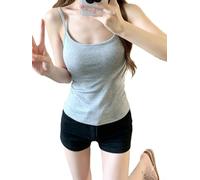 Sleeveless Basic Camisole for Women Cotton Fabric | Medium elasticity, easy movement, for versatile basic layer, suitable for daily casual wear, simple style