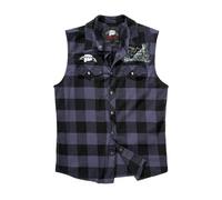 Sleeveless check shirt Brandit Ozzy Noir M