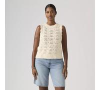 Sleeveless Crochet Top beige