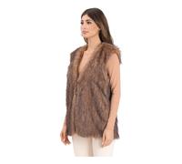 Sleeveless Faux Fur Vest - female - ONLY - Waistcoats - Brown - XL - Jackets XL