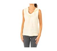 Sleeveless Hooded Linen Top - female - La Martina - Sleeveless Tops - Yellow - 2XL - Tops 2XL
