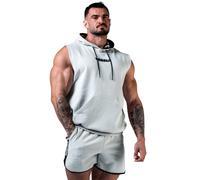 Sleeveless hooded sweatshirt Nebbia Hero L