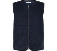 Sleeveless jacket for women KnowledgeCotton Apparel Irregular corduroy Noir XS