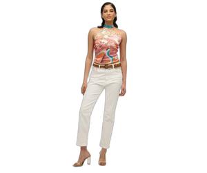Sleeveless jacquard blouse for women Superdry Rose XS