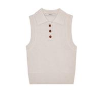 Sleeveless Knitted Polo Top - female - Remain Birger Christensen - V-neck Knitwear - Beige - L - Knitwear L