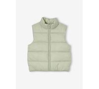 Sleeveless lightweight padded jacket for girls sage green