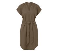 Sleeveless Linen Blend Dress with All-Over Print and Gathered Details Women s.Oliver Marron 50