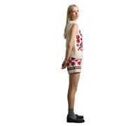 Sleeveless Patterned Jumper for Women Stefanel Blanc L
