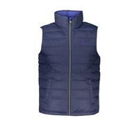 Sleeveless Polyamide Jacket with Embroidery and Multiple Pockets - male - La Martina - Waistcoats - Blue - M - Jackets M