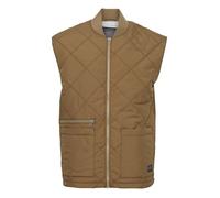 Sleeveless Puffer Jacket Casual Friday Olas 0055 Marron M