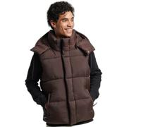 Sleeveless Puffer Jacket Superdry Touchline Marron M