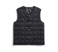 Sleeveless puffer vest with V-neck Taion Corduroy Noir S