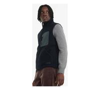 Sleeveless Reversible Fleece Sherpa Recycled Fibers Black S