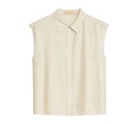 Sleeveless Silk Shirt M