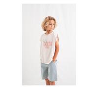 Sleeveless T-Shirt Summer Music Fest Organic Cotton Beige 3 years