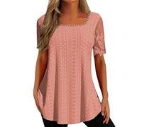 Sleeveless Tank Tops for Women, Women's Waffle Knit Tunic Knot Tie Blouse Long Sleeve Tops V-Neck Casual Loose Bat Wing Shirts Women's Long Sleeve Tops Tees Red
