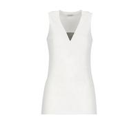 Sleeveless Top with Diamond Cut Brass Detailing - female - Brunello Cucinelli - Sleeveless Tops - White - XS - Tops XS