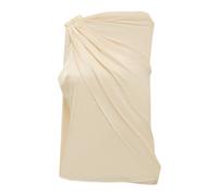 Sleeveless Top with Side Draping - female - ROTATE Birger Christensen - Blouses - Beige - L - Blouses & Shirts L