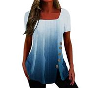 Sleeveless Tops for Women UK Womens Casual Long Sleeve Blouses Tops Loose Pleated Floral Tunic Shirts for Women V Neck Button Up Henleys Crop Tops for Women UK Long Sleeve Tee
