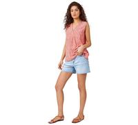 Sleeveless V-Neck Ditsy Floral Print Top Roman Red 10