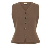 Sleeveless women's cardigan fransa Ita 1 Marron S