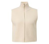 Sleeveless Zip Cardigan with Shawl Collar for Women COMMA Beige 44