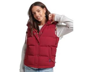 SleevelessHooded Puffer Jacket Superdry Everest Red XL