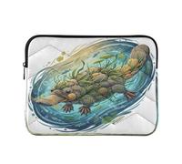 Sleeves for Laptops 13-14 Inch Soft Lining, Platypus River Stone Collage, Computer Bags with Zipper for Men Women