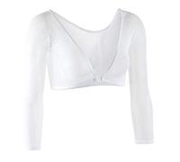 Sleevey Wonders Women's Basic 3/4 Length Slip-on Mesh Sleeves, White, X-Small